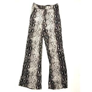 SEN Snake Print Wide Leg Pants Womens XS